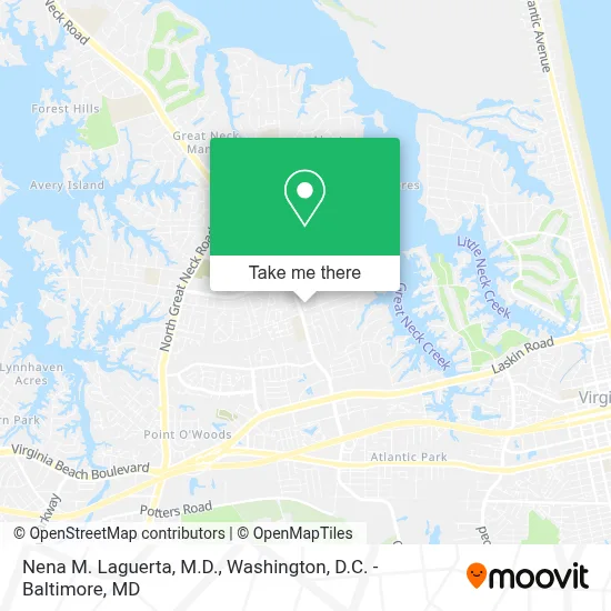 Nena M. Laguerta, M.D. map