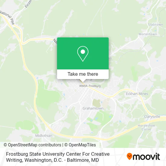 Frostburg State University Center For Creative Writing map