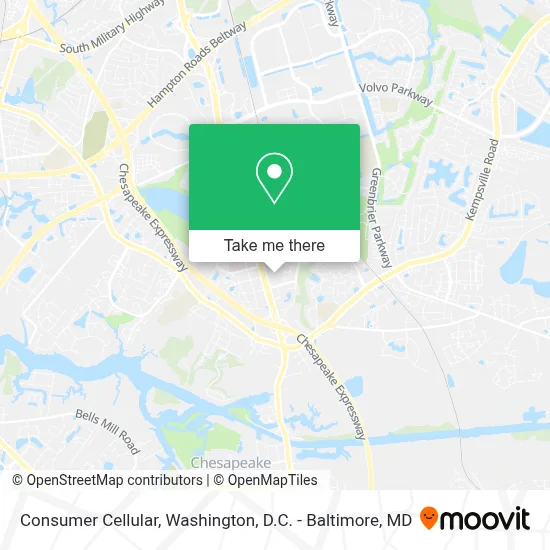 Consumer Cellular map