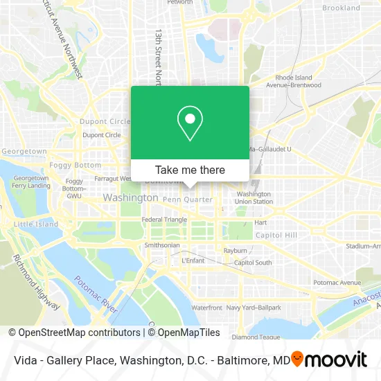 Vida - Gallery Place map