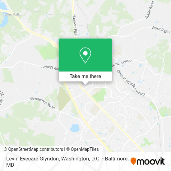 Levin Eyecare Glyndon map