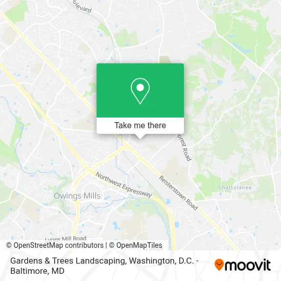 Gardens & Trees Landscaping map