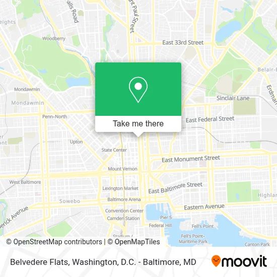 Belvedere Flats map