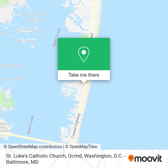 St. Luke's Catholic Church, Ocmd map