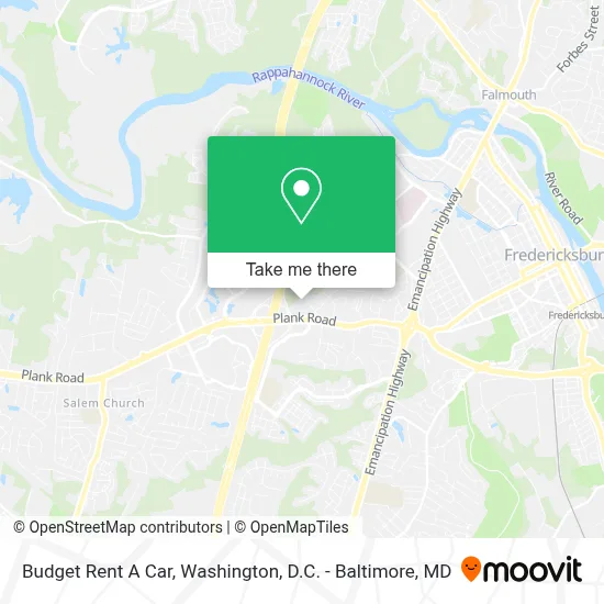 Budget Rent A Car map