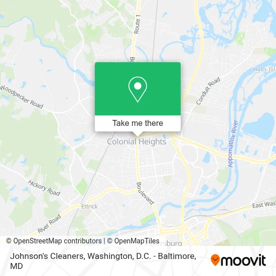 Johnson's Cleaners map