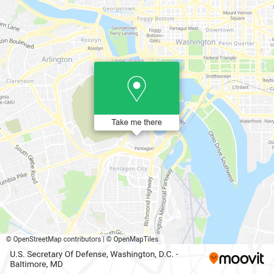 U.S. Secretary Of Defense map