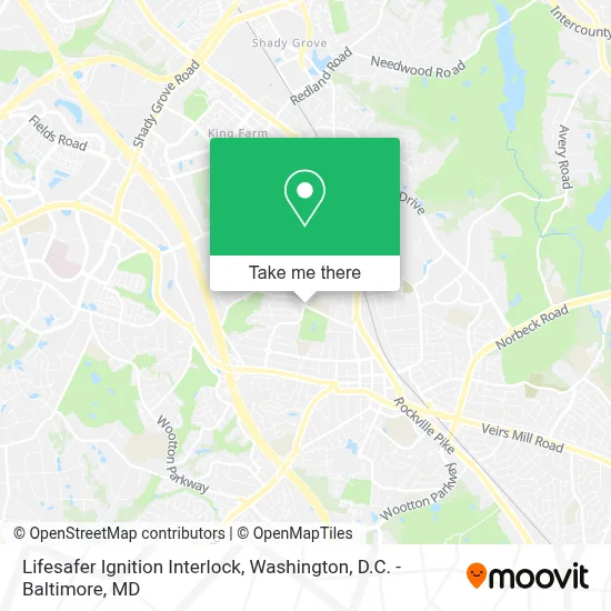 Lifesafer Ignition Interlock map