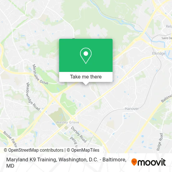 Maryland K9 Training map