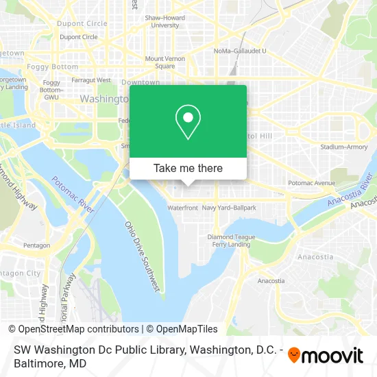 SW Washington Dc Public Library map