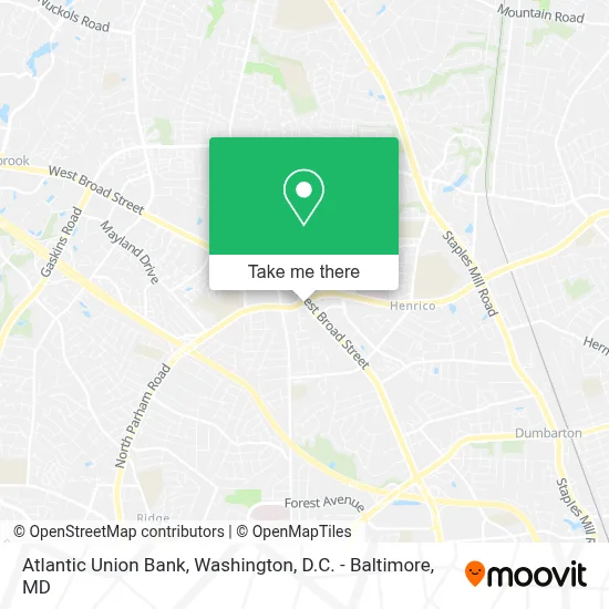 Atlantic Union Bank map