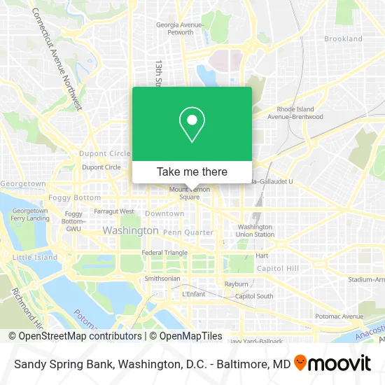 Sandy Spring Bank map
