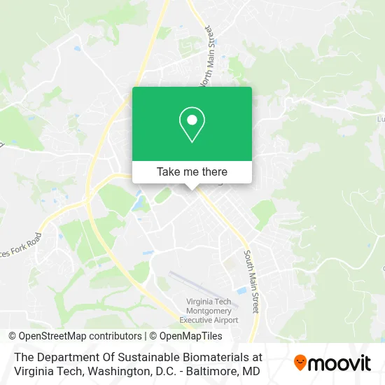 The Department Of Sustainable Biomaterials at Virginia Tech map