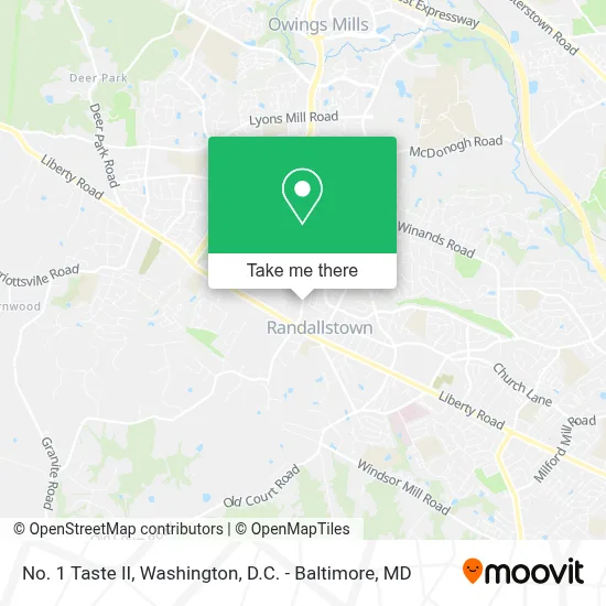 No. 1 Taste II map