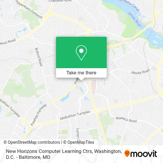 New Horizons Computer Learning Ctrs map