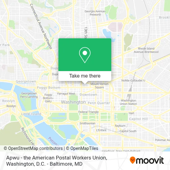 Apwu - the American Postal Workers Union map