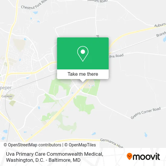 Uva Primary Care Commonwealth Medical map