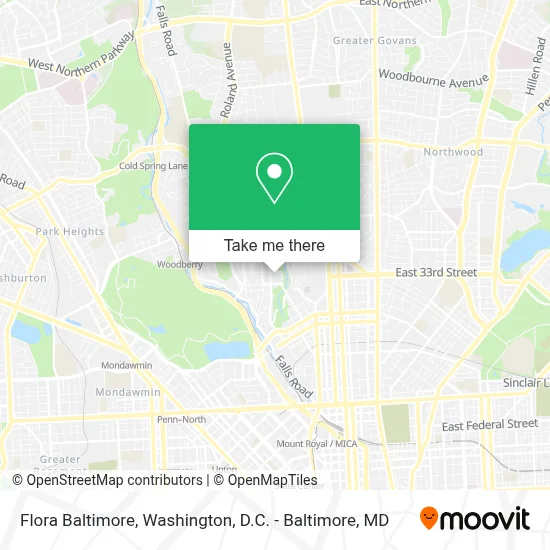 Flora Baltimore map