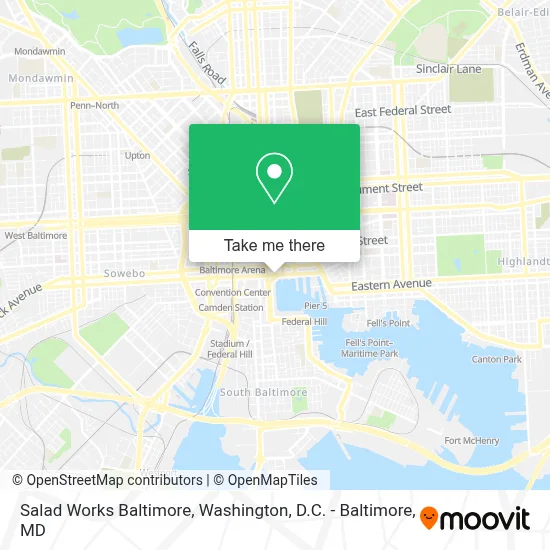 Salad Works Baltimore map