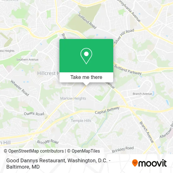 Good Dannys Restaurant map