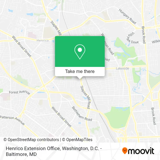 Henrico Extension Office map