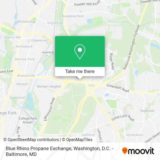Blue Rhino Propane Exchange map