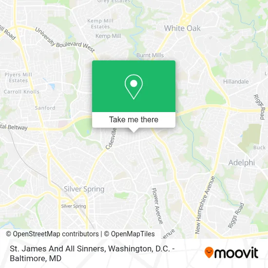 St. James And All Sinners map