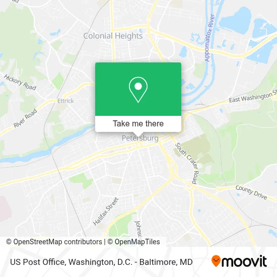 Us Post Office map
