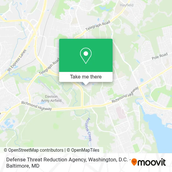 Defense Threat Reduction Agency map