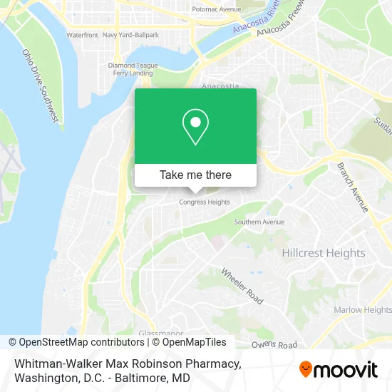 Whitman-Walker Max Robinson Pharmacy map