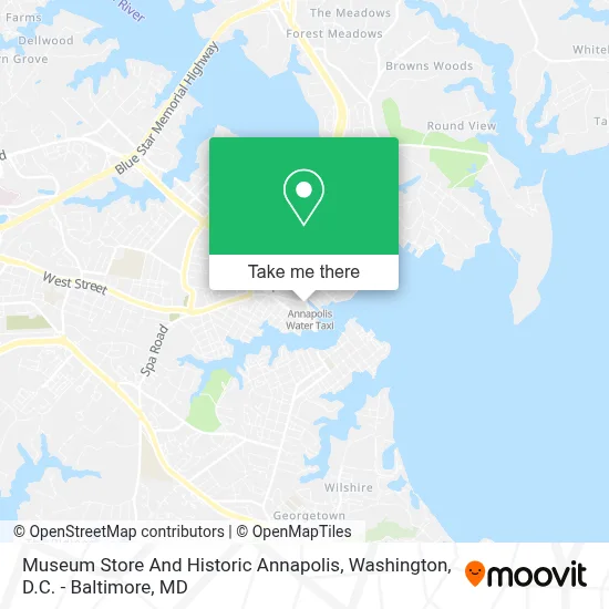 Museum Store And Historic Annapolis map