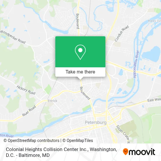 Colonial Heights Collision Center Inc. map
