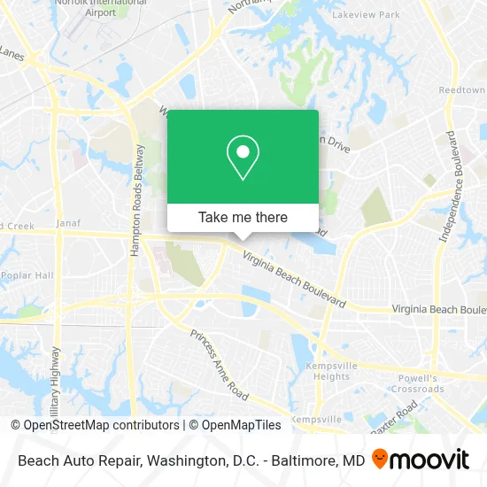 Beach Auto Repair map