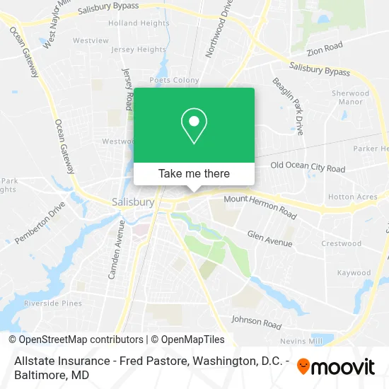 Allstate Insurance - Fred Pastore map