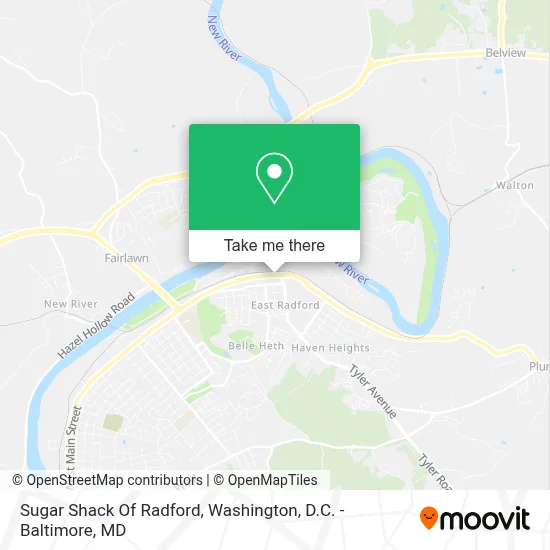 Sugar Shack Of Radford map