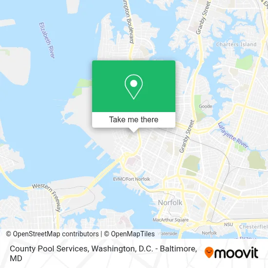 County Pool Services map