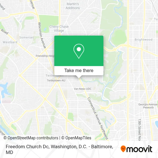 Freedom Church Dc map
