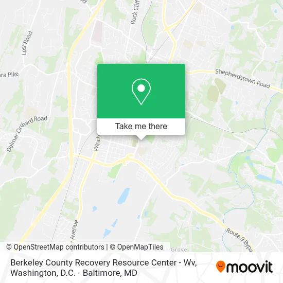 Berkeley County Recovery Resource Center - Wv map