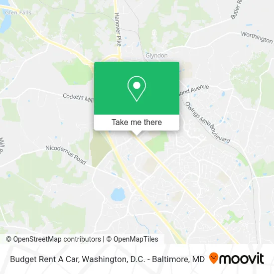 Budget Rent A Car map