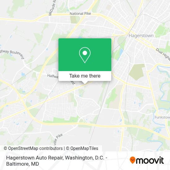 Hagerstown Auto Repair map