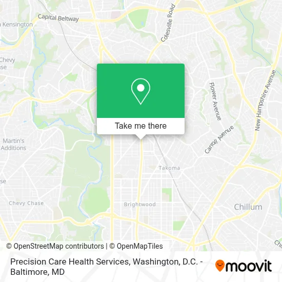 Precision Care Health Services map