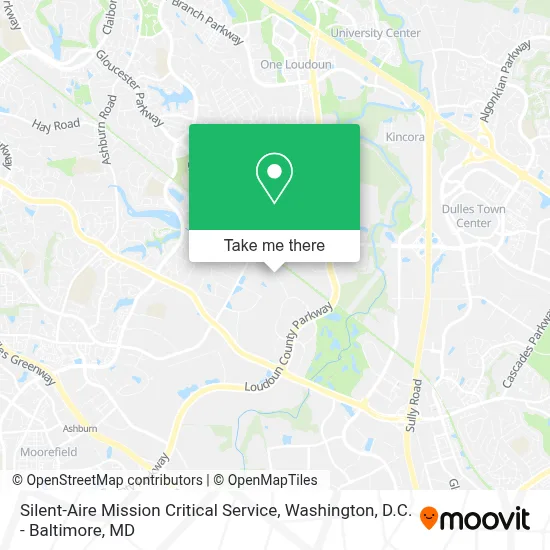Silent-Aire Mission Critical Service map