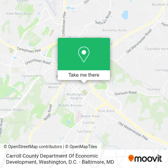 Carroll County Department Of Economic Development map