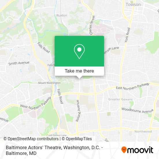 Baltimore Actors' Theatre map