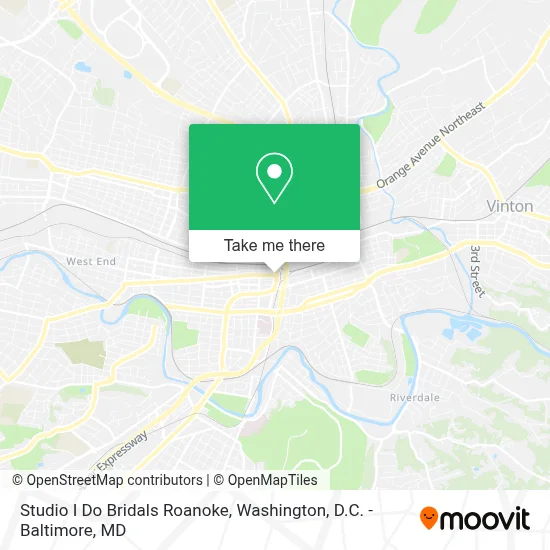 Studio I Do Bridals Roanoke map