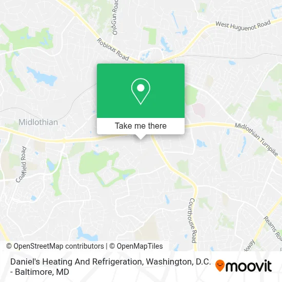 Daniel's Heating And Refrigeration map