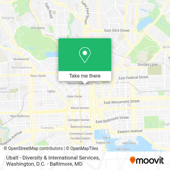 Ubalt - Diversity & International Services map