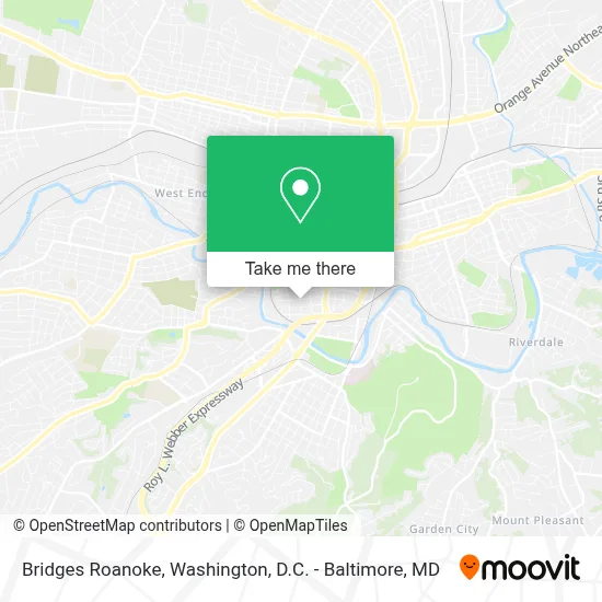 Bridges Roanoke map