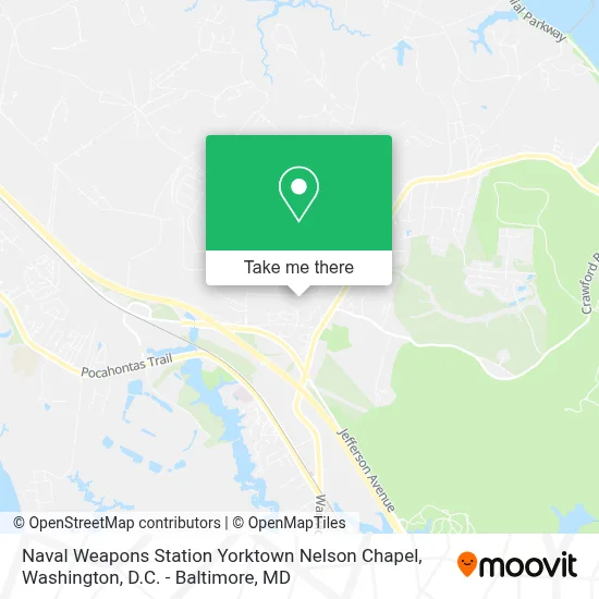 Naval Weapons Station Yorktown Nelson Chapel map