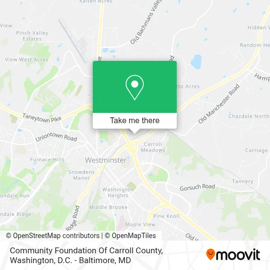 Community Foundation Of Carroll County map